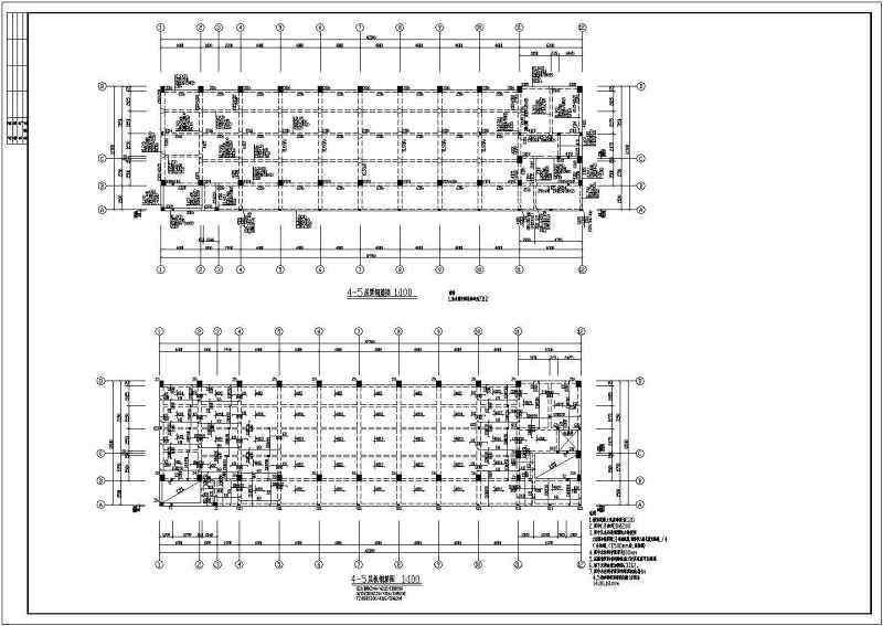 某地多层框架结构办公楼结构设计施工图