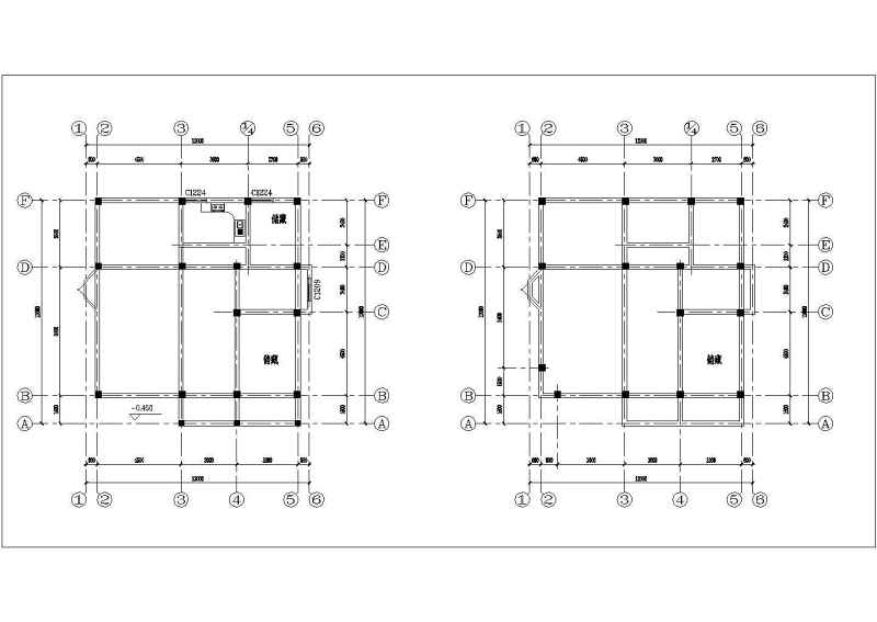 某二层别墅建筑、结构施工图含PKPM文件