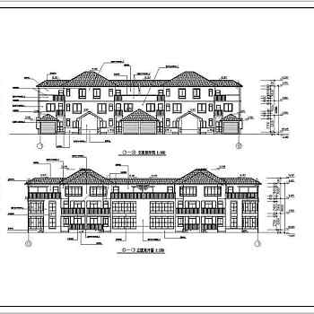 某地三层砖混结构并联别墅建筑设计施工图