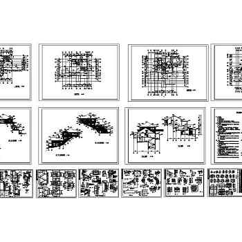 生态小区84型别墅建施及节点图纸