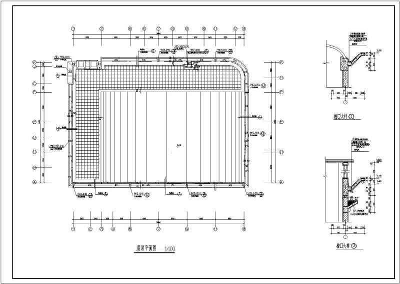 某二层食堂建筑<a href=https://www.yitu.cn/su/7590.html target=_blank class=infotextkey>设计</a>cad施工图