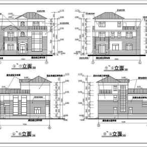 某地区3层框架结构别墅设计方案图