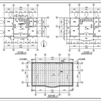 某二层砖混别墅建筑、结构施工图纸