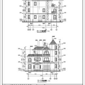 某地三层剪力墙结构别墅建筑设计施工图