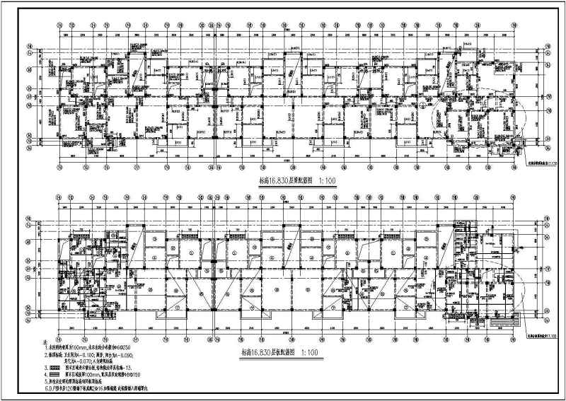 某五层带阁<a href=https://www.yitu.cn/su/8159.html target=_blank class=infotextkey>楼</a>住宅<a href=https://www.yitu.cn/su/8159.html target=_blank class=infotextkey>楼</a><a href=https://www.yitu.cn/su/7637.html target=_blank class=infotextkey>框架</a>结构施工图