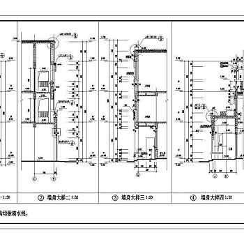 某地区三层简欧风格双拼别墅建筑设计施工图