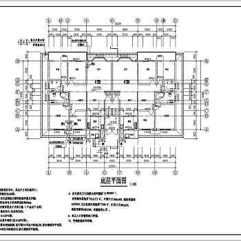 某地多层住宅建筑设计CAD施工图