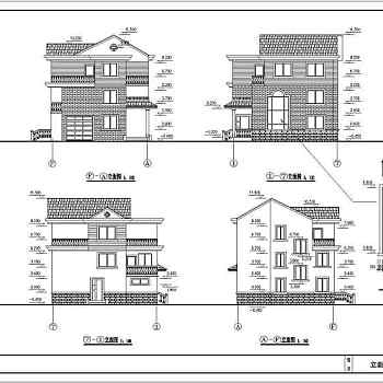 某地三层框架结构农村别墅建筑结构设计施工图