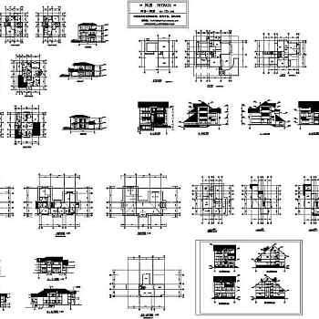几套别墅图纸