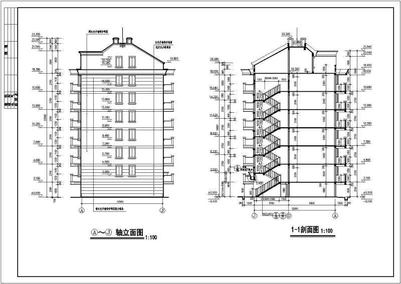 <a href=https://www.yitu.cn/su/7580.html target=_blank class=infotextkey>多层住宅</a>建筑<a href=https://www.yitu.cn/su/7590.html target=_blank class=infotextkey>设计</a>全套CAD图