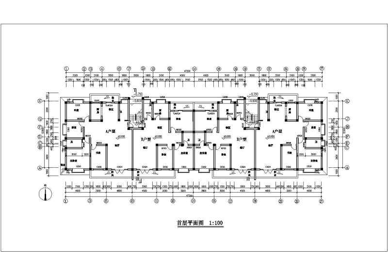 某房屋建筑学课程<a href=https://www.yitu.cn/su/7590.html target=_blank class=infotextkey>设计</a>住宅<a href=https://www.yitu.cn/su/8159.html target=_blank class=infotextkey>楼</a>方案图