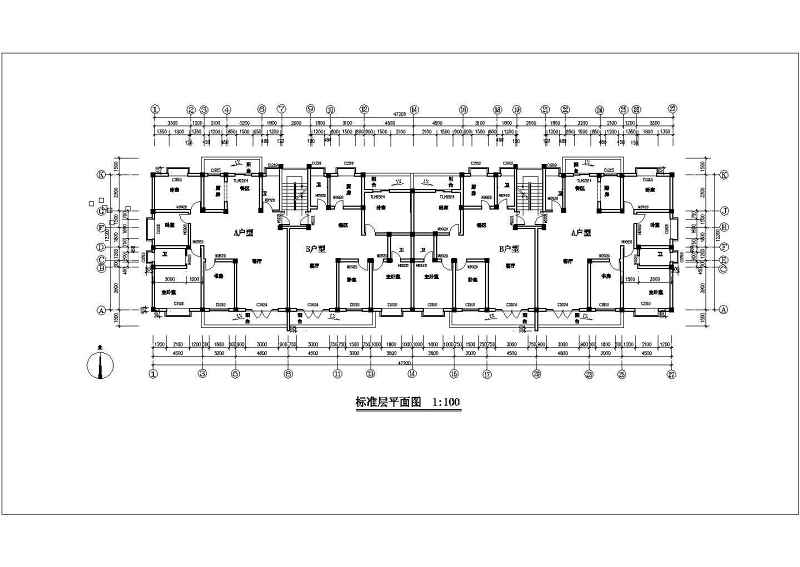 某房屋建筑学课程<a href=https://www.yitu.cn/su/7590.html target=_blank class=infotextkey>设计</a>住宅<a href=https://www.yitu.cn/su/8159.html target=_blank class=infotextkey>楼</a>方案图