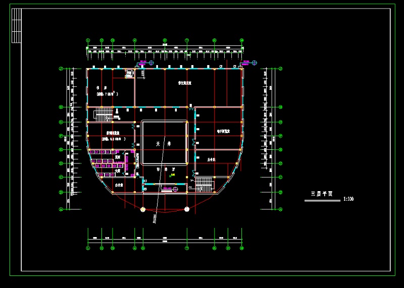 某城建图书馆<a href=https://www.yitu.cn/su/7590.html target=_blank class=infotextkey>设计</a>cad建筑方案图