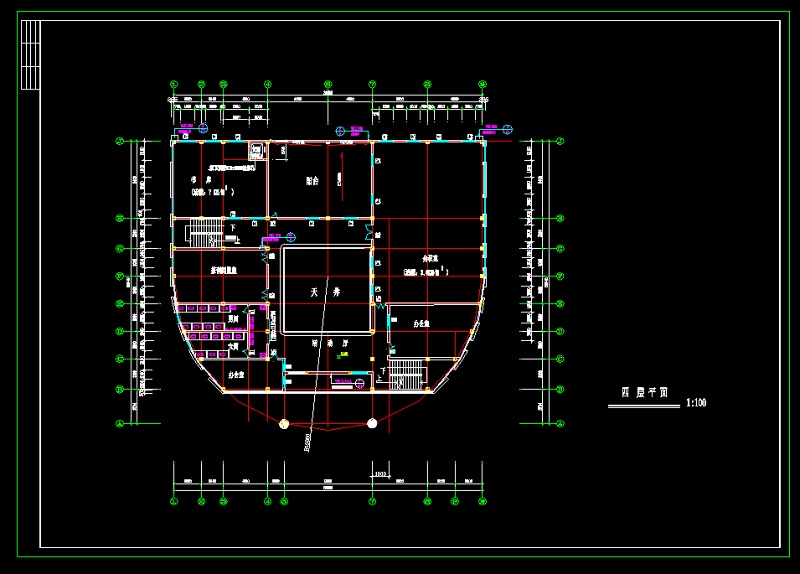 某城建图书馆<a href=https://www.yitu.cn/su/7590.html target=_blank class=infotextkey>设计</a>cad建筑方案图