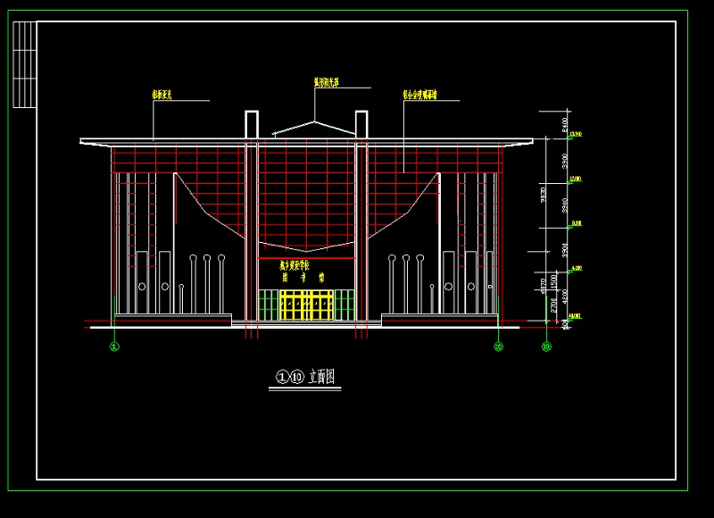 某城建图书馆<a href=https://www.yitu.cn/su/7590.html target=_blank class=infotextkey>设计</a>cad建筑方案图