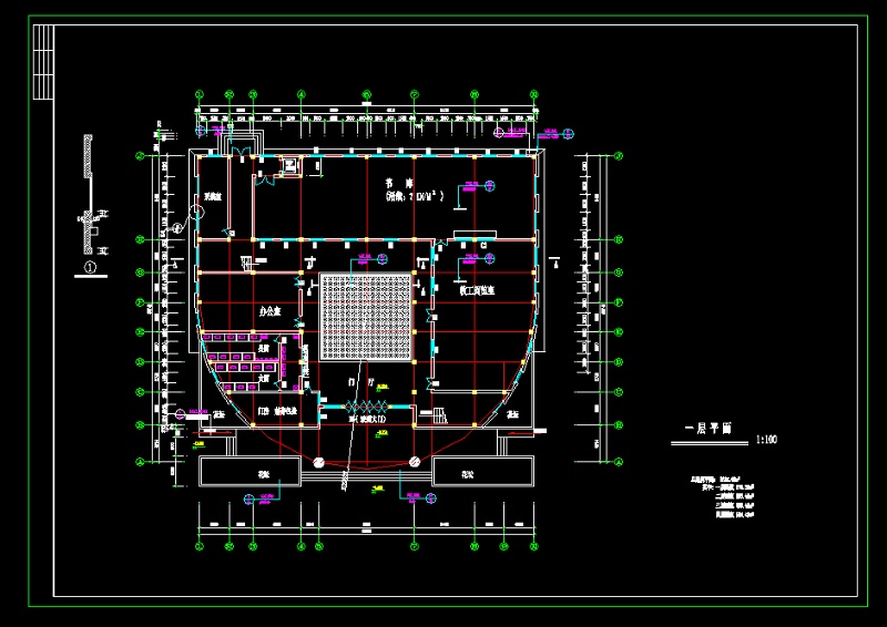 某城建图书馆<a href=https://www.yitu.cn/su/7590.html target=_blank class=infotextkey>设计</a>cad建筑方案图