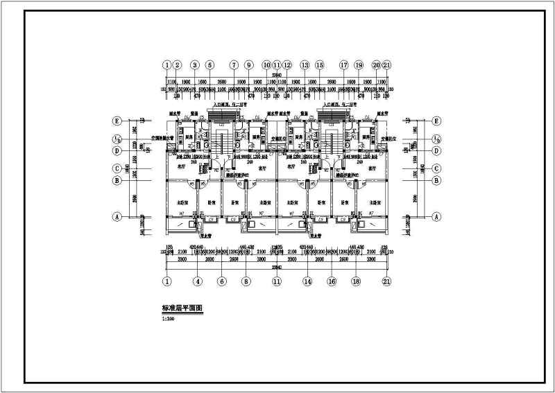 某<a href=https://www.yitu.cn/su/7580.html target=_blank class=infotextkey>多层住宅</a>建筑<a href=https://www.yitu.cn/su/7590.html target=_blank class=infotextkey>设计</a>方案全套CAD图