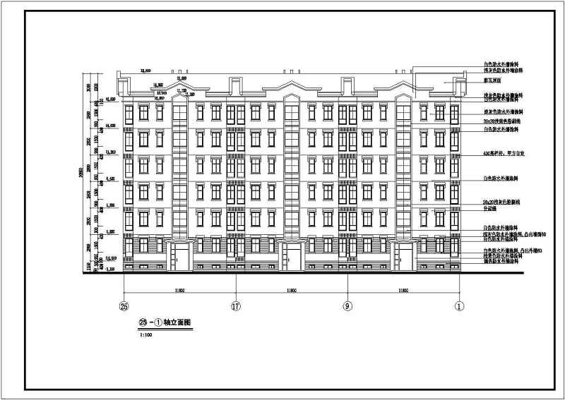 某<a href=https://www.yitu.cn/su/7580.html target=_blank class=infotextkey>多层住宅</a>建筑<a href=https://www.yitu.cn/su/7590.html target=_blank class=infotextkey>设计</a>方案全套CAD图