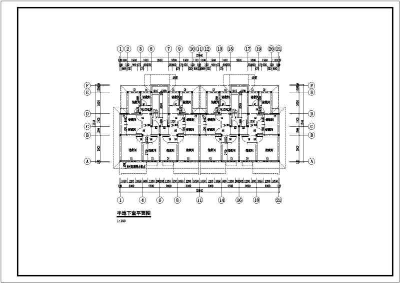 某<a href=https://www.yitu.cn/su/7580.html target=_blank class=infotextkey>多层住宅</a>建筑<a href=https://www.yitu.cn/su/7590.html target=_blank class=infotextkey>设计</a>方案全套CAD图