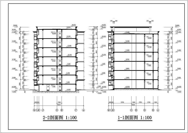 某<a href=https://www.yitu.cn/su/7580.html target=_blank class=infotextkey>多层住宅</a>建筑<a href=https://www.yitu.cn/su/7590.html target=_blank class=infotextkey>设计</a>全套CAD图