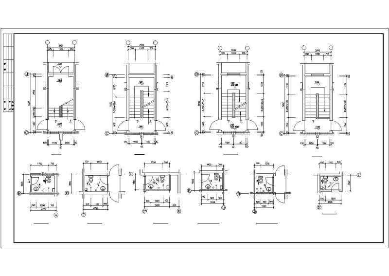 <a href=https://www.yitu.cn/su/7580.html target=_blank class=infotextkey>多层住宅</a>建筑施工图套CAD图