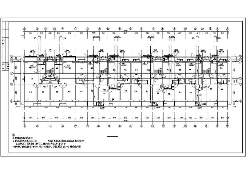 <a href=https://www.yitu.cn/su/7580.html target=_blank class=infotextkey>多层住宅</a>建筑施工图套CAD图