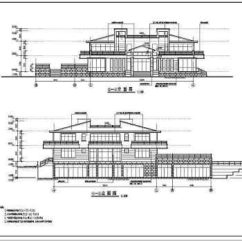 某地两层豪华独栋别墅建筑设计施工图