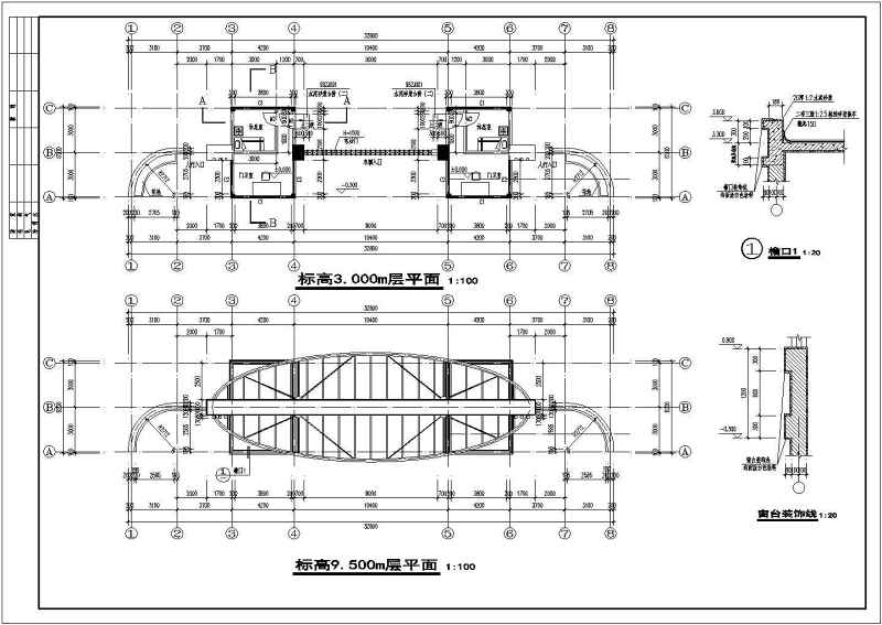 某<a href=https://www.yitu.cn/sketchup/xuexiao/index.html target=_blank class=infotextkey>学校</a>学生生活区大门建筑<a href=https://www.yitu.cn/su/7590.html target=_blank class=infotextkey>设计</a>施工图