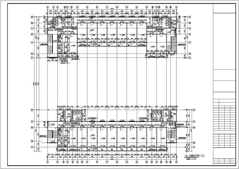 南京某中学四层学生<a href=https://www.yitu.cn/su/7460.html target=_blank class=infotextkey>宿舍</a><a href=https://www.yitu.cn/su/8159.html target=_blank class=infotextkey>楼</a>建筑<a href=https://www.yitu.cn/su/7590.html target=_blank class=infotextkey>设计</a>施工图