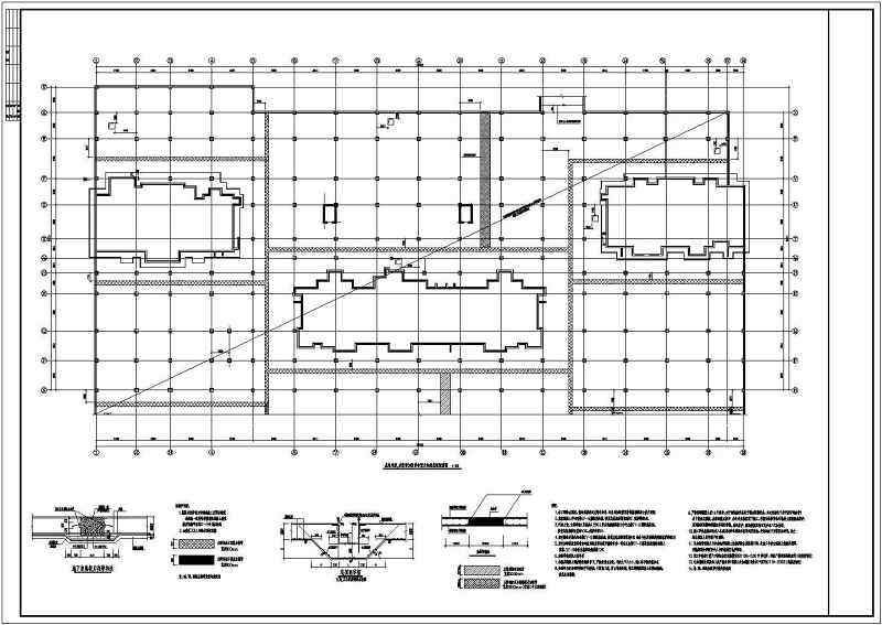 某地一层框架结构（无梁楼盖）地下停车库全套结构施工图