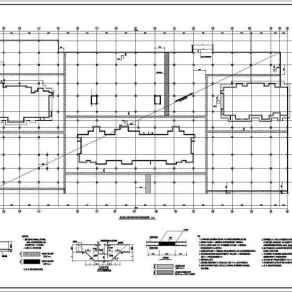 某地一层框架结构（无梁楼盖）地下停车库全套结构施工图