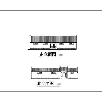 四合院方案cad施工图