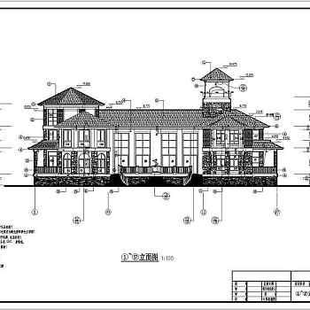 某旅游区两层双拼别墅建筑设计施工图