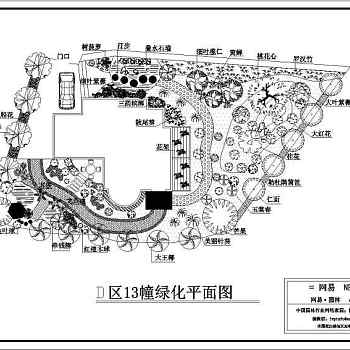 凤凰台别墅绿化平面图