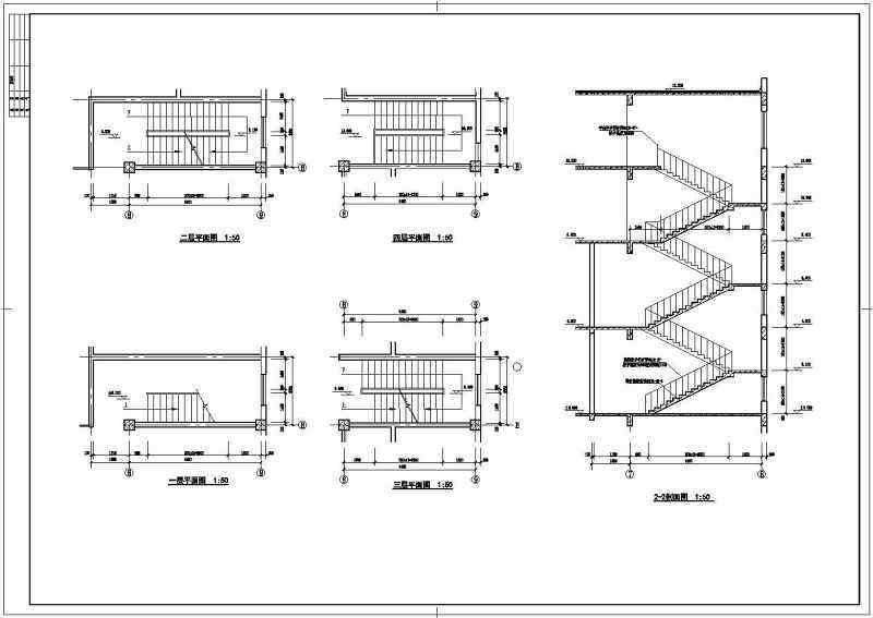 小区超市建筑设计CAD施工图纸