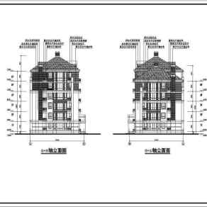 某地区六层框架结构住宅建筑方案图