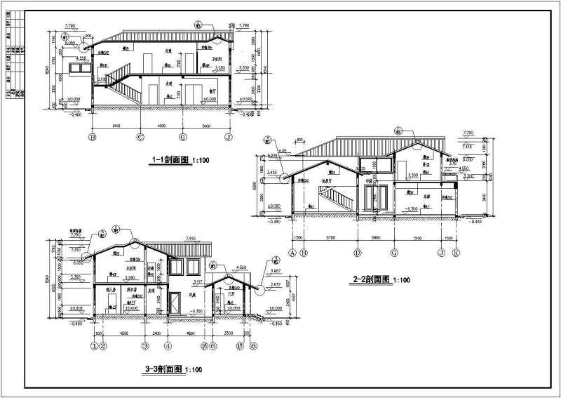 某<a href=https://www.yitu.cn/su/7987.html target=_blank class=infotextkey>小区</a>两层园林式风格别墅建筑<a href=https://www.yitu.cn/su/7590.html target=_blank class=infotextkey>设计</a>施工图