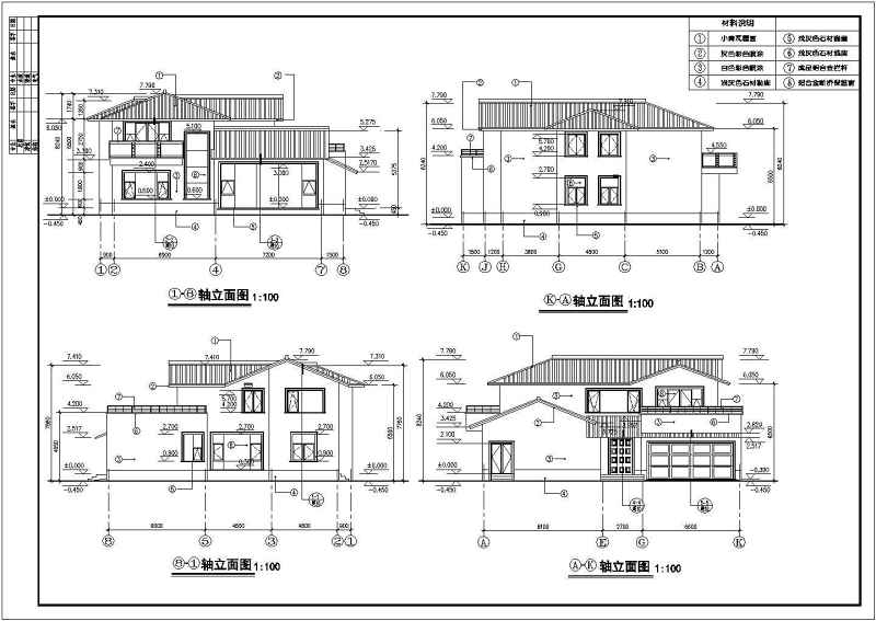 某<a href=https://www.yitu.cn/su/7987.html target=_blank class=infotextkey>小区</a>两层园林式风格别墅建筑<a href=https://www.yitu.cn/su/7590.html target=_blank class=infotextkey>设计</a>施工图