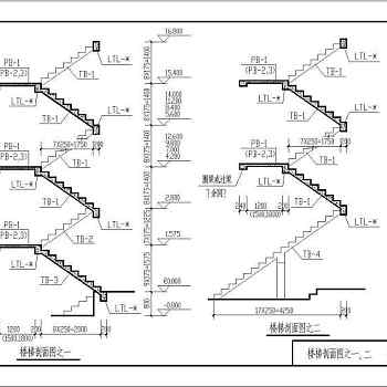 某设计院编制板式楼梯通用节点详图