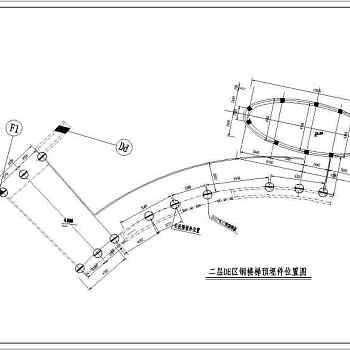 各种类型钢结构复杂楼梯结构设计施工图