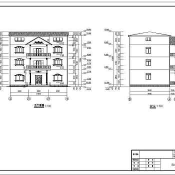 某地3层砌体结构别墅全套建筑及结构施工图