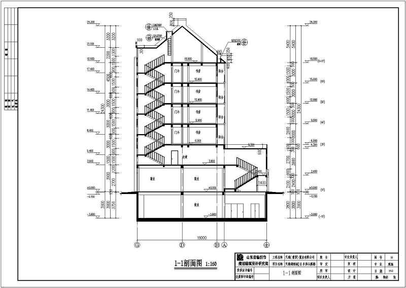 某<a href=https://www.yitu.cn/su/7872.html target=_blank class=infotextkey>地</a>6层砖混结构商住<a href=https://www.yitu.cn/su/8159.html target=_blank class=infotextkey>楼</a>建筑施工图