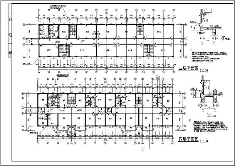 多层商住<a href=https://www.yitu.cn/su/8159.html target=_blank class=infotextkey>楼</a>建筑cad<a href=https://www.yitu.cn/su/7590.html target=_blank class=infotextkey>设计</a>施工图