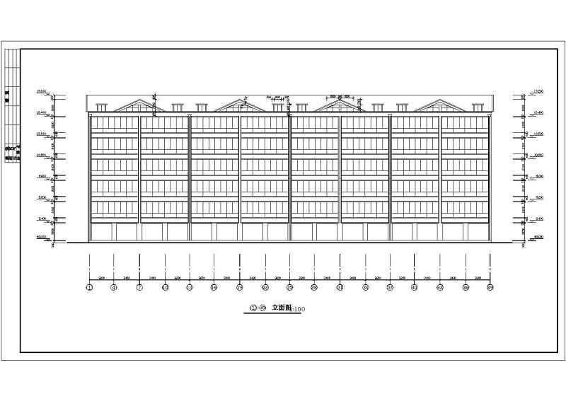 某六层商住<a href=https://www.yitu.cn/su/8159.html target=_blank class=infotextkey>楼</a>砖混建筑、结构施工图