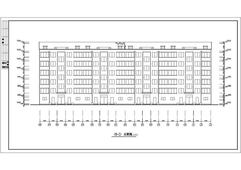 某六层商住<a href=https://www.yitu.cn/su/8159.html target=_blank class=infotextkey>楼</a>砖混建筑、结构施工图