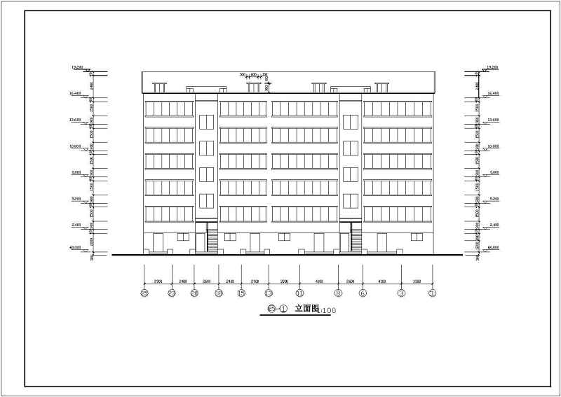 某六层商住<a href=https://www.yitu.cn/su/8159.html target=_blank class=infotextkey>楼</a>砖混建筑、结构施工图