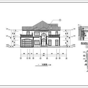 某二层框架结构别墅楼建筑设计施工图