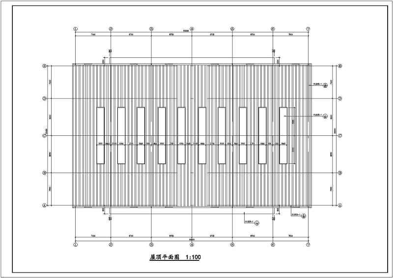 某轻钢单层车库<a href=https://www.yitu.cn/su/7590.html target=_blank class=infotextkey>设计</a>cad建筑结构施工图