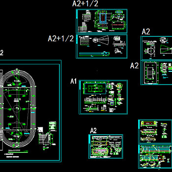 体育场地建筑cad施工图（全套）