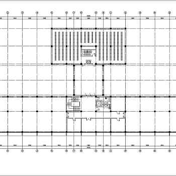 某地多层图书馆建筑平面方案设计图